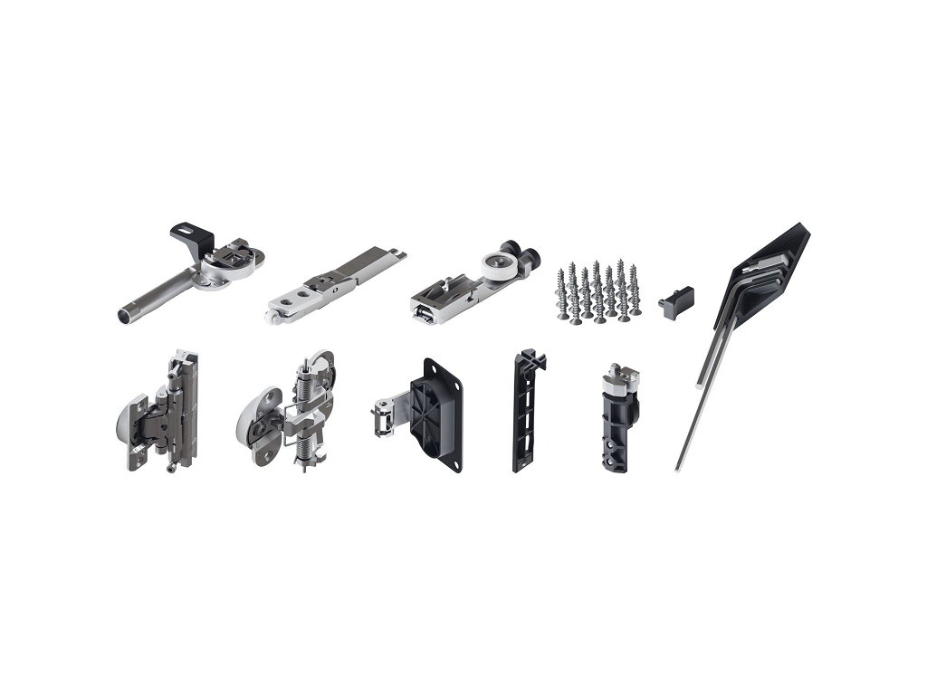 Sistema 2 ante Pieghevoli Rientranti Modello Folding Concepta III Portata kg.6-20 mm.18-26 Altezza 1200-2200h | Hawa - immagine 5